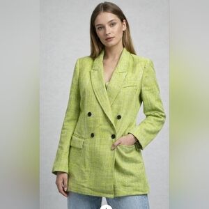 HYFVE Green Double-Breasted Blazer New In Poly Bag Large PTP 20